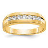 14k Yellow Gold 1/2 ct True Origin Created Diamond Mens Channel Ring