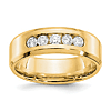 14k Yellow Gold 1/2 ct True Origin Created Diamond Men's Beveled Ring