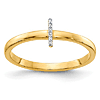14k Yellow Gold Diamond Initial I Ring