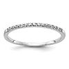 14k White Gold 1/8 ct tw Diamond Stackable Ring 2mm