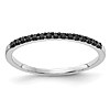 14k White Gold .12 ct tw Black Diamond Stackable Ring