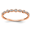14k Rose Gold 1/20 ct tw Diamond Stackable Ring with Marquise Shapes