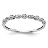14k White Gold 1/20 ct tw Diamond Stackable Ring with Marquise Shapes