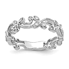 14k White Gold 1/5 ct tw Diamond Floral Ring