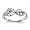 14k White Gold 1/10 ct tw Diamond Infinity Symbol Promise Ring