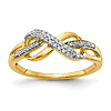 14k Yellow Gold 1/10 ct tw Diamond Infinity Symbol Promise Ring