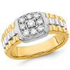 14k Two-tone Gold Men's .44 ct tw Lab Grown Diamond Jubilee Ring