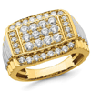 14k Two-tone Gold Men's 1.4 ct tw Lab Grown Diamond Jubilee Ring