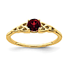 14k Yellow Gold Garnet Celtic Knot Ring