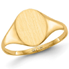 14kt Yellow Gold Ladies' Tapered Signet Ring with Solid Back