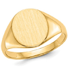 14kt Yellow Gold Ladies' Oval Signet Ring with Open Back