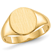14kt Yellow Gold Ladies' Solid Back Signet Ring