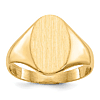 Ladies' Oval Signet Ring with Open Back 14k Yellow Gold