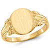 14kt Yellow Gold Ladies' Small Fancy Signet Ring with Open Back