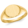 14k Yelllow Gold Ladies' Oval Signet Ring