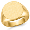 14k Yellow Gold Ladies' Signet Ring with 15mm Top