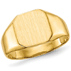 14k Yellow Gold Ladies' Octagonal Signet Ring with Solid Back
