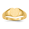 Ladies' Heart Signet Ring 14k Yellow Gold