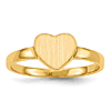 Ladies' Slender Heart Signet Ring 14k Yellow Gold
