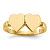 Ladies' Signet Ring with Hearts 14k Yellow Gold