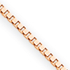14kt Rose Gold .7mm Box Link Chain