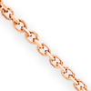 14k Rose Gold 1mm Diamond-cut Cable Chain