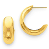 14kt Yellow Gold 3/4in C-Hoop Earrings 6.5mm
