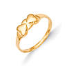 14k Yellow Gold Madi K Two Hearts Baby Ring