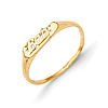 14k Yellow Gold Madi K Baby Script Ring