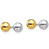 14k Two-tone Gold Madi K Kid's Reversible 5mm Ball Earrings