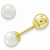 14k Yellow Gold Madi K Reversible Cultured Pearl Bead Earrings