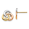 14k Tri-color Gold Madi K Three Circle Knot Earrings