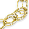 14kt Yellow Gold 7 1/2in Fancy Double Oval Link Bracelet