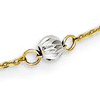 14k Two-tone Gold Diamond-cut Bead Station Necklace