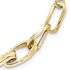 14kt Yellow Gold 7 3/4in Italian Textured Multi Link Bracelet
