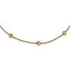 14k Yellow Gold Textured Bead Station Necklace