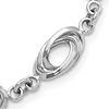 14k White Gold Nested Oval Link Bracelet 7.5in
