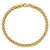 14k Yellow Gold 7.5in Italian Woven Link Bracelet 4mm Thick