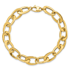 14k Yellow Gold Italian Tapered Oval Link Bracelet 8in