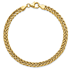 14k Yellow Gold 7.5in Hollow Woven Link Bracelet 4.3mm Thick