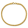 14k Yellow Gold 7.5in Woven Link Bracelet 3mm Wide