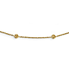 14k Yellow Gold Diamond-cut 15 Station Bead Necklace 18in