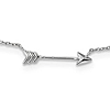 14k White Gold Arrow Necklace with Spring Ring Clasp 17in