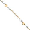 14kt Two-tone Gold Heart and Infinity Bracelet 7in