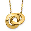 14k Yellow Gold Mini Interlocking Circles Necklace
