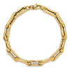 14k Yellow Gold Italian Long Link Bracelet 7.5in
