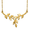 14k Yellow Gold Leaves and Branches Necklace