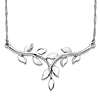14k White Gold Leaves and Branches Necklace