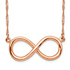 14k Rose Gold Classic Infinity Necklace