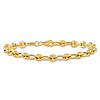 14k Yellow Gold Mariner and Oval Link Bracelet 7.5in